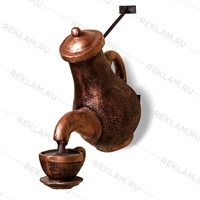 вывеска под бронзу для кафе 